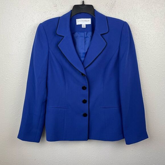 Sag Harbor Suits Blue Dress Jacket and Matching Slacks Size 10 EUC - Picture 1 of 11